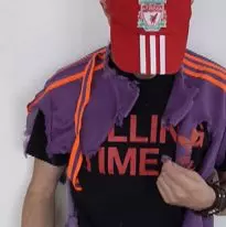 Adidas track top ripped